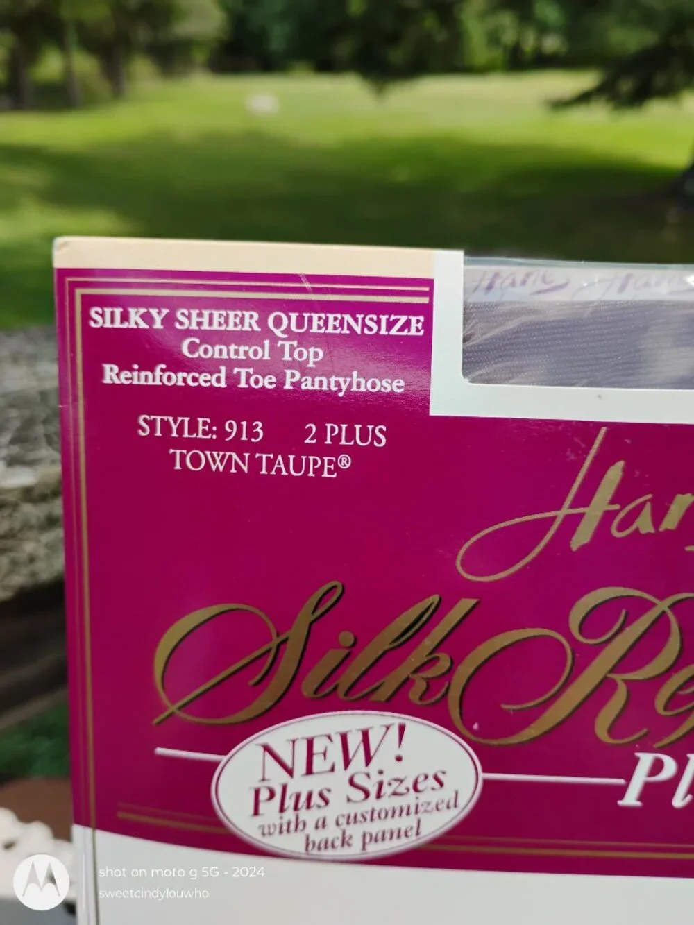 Hanes Silk Reflections Plus Collection NOS Queen sz control reinforced toe Taupe